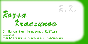 rozsa kracsunov business card